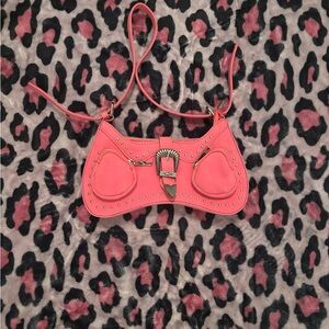 Pink Studded Shoulder Bag